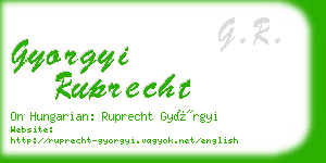 gyorgyi ruprecht business card